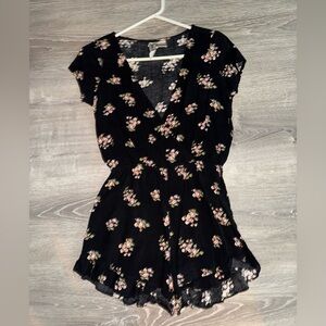 Mimi Chica Black Floral Romper